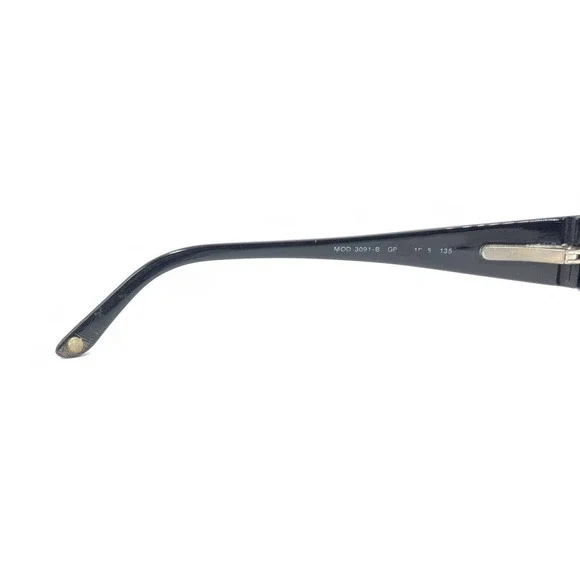 Versace MOD 3091-B GB1 Black Crystals Eyeglasses Frames 51-15 135 Italy Designer